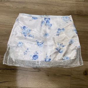 danielle guizio sweet rose lace skirt